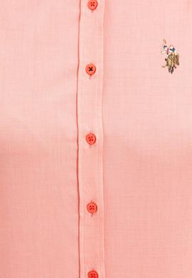 Kadın Nar Çiçeği Uzun Kollu Basic Gömlek - 50232199065