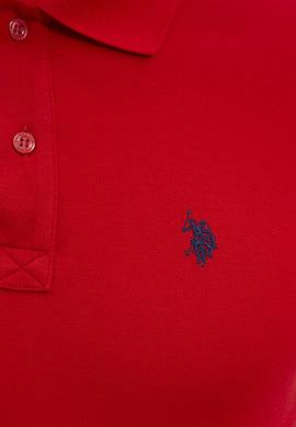 Erkek Kırmızı Polo Yaka Basic T-Shirt - 50232303100