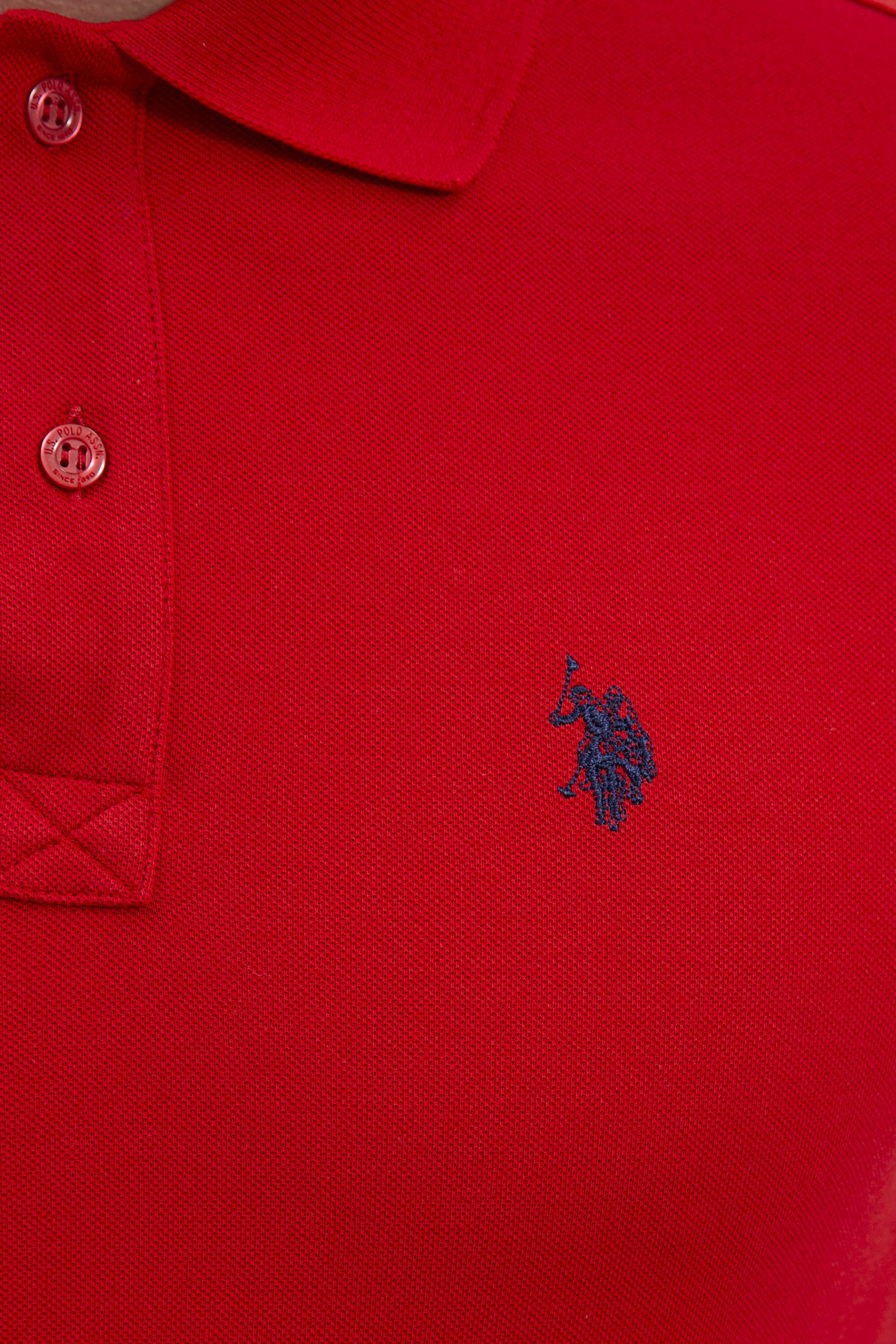 Erkek Kırmızı Polo Yaka Basic Tişört - Image 5