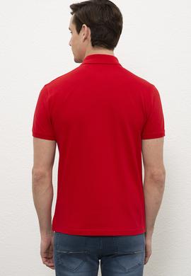 Erkek Kırmızı Polo Yaka Basic T-Shirt - 50232303100