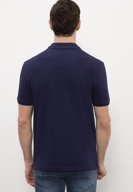 Erkek Lacivert Polo Yaka Basic T-Shirt - 50232308071