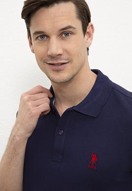 Erkek Lacivert Polo Yaka Basic T-Shirt - 50232308071