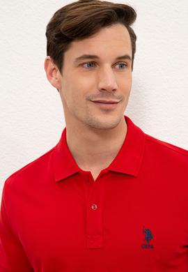 Erkek Kırmızı Basic Polo Yaka Tişört - 50232308083