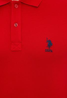 Erkek Kırmızı Basic Polo Yaka Tişört - 50232308083