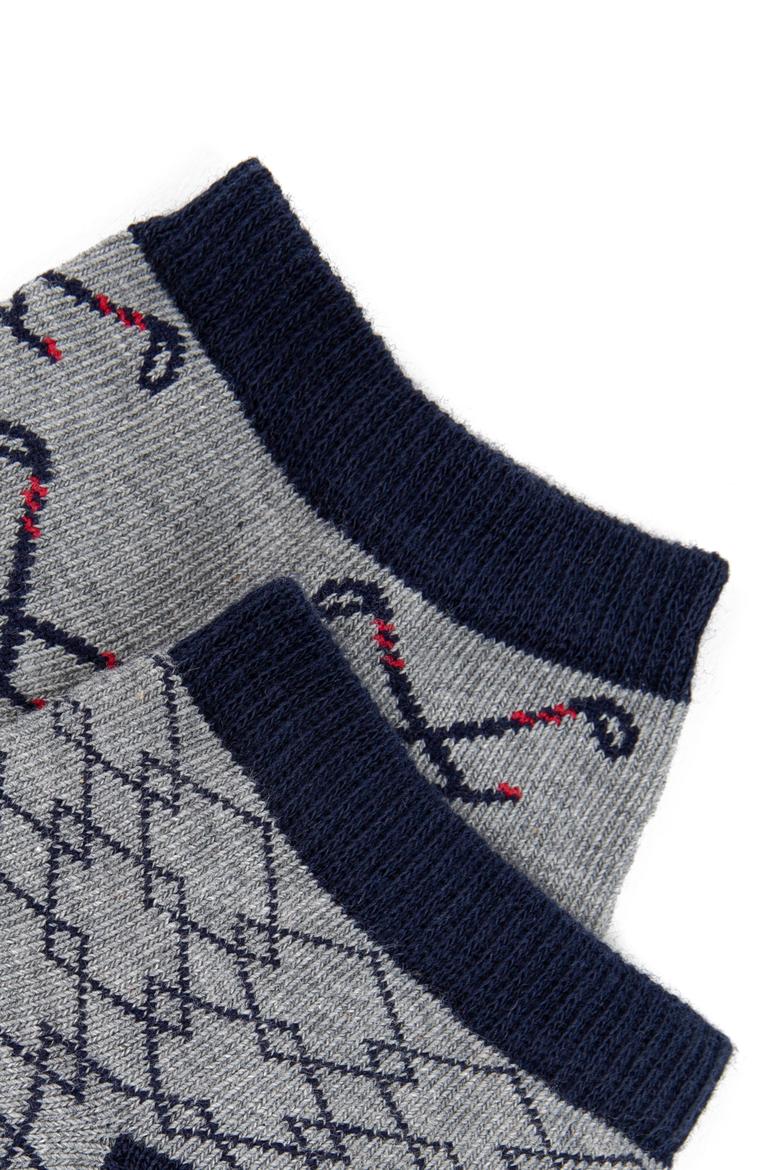 Erkek Gri Melanj Çorap - 50234009002