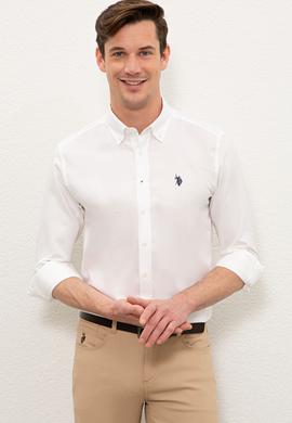 Erkek Beyaz Gömlek Uzunkol Basic - 50234985010