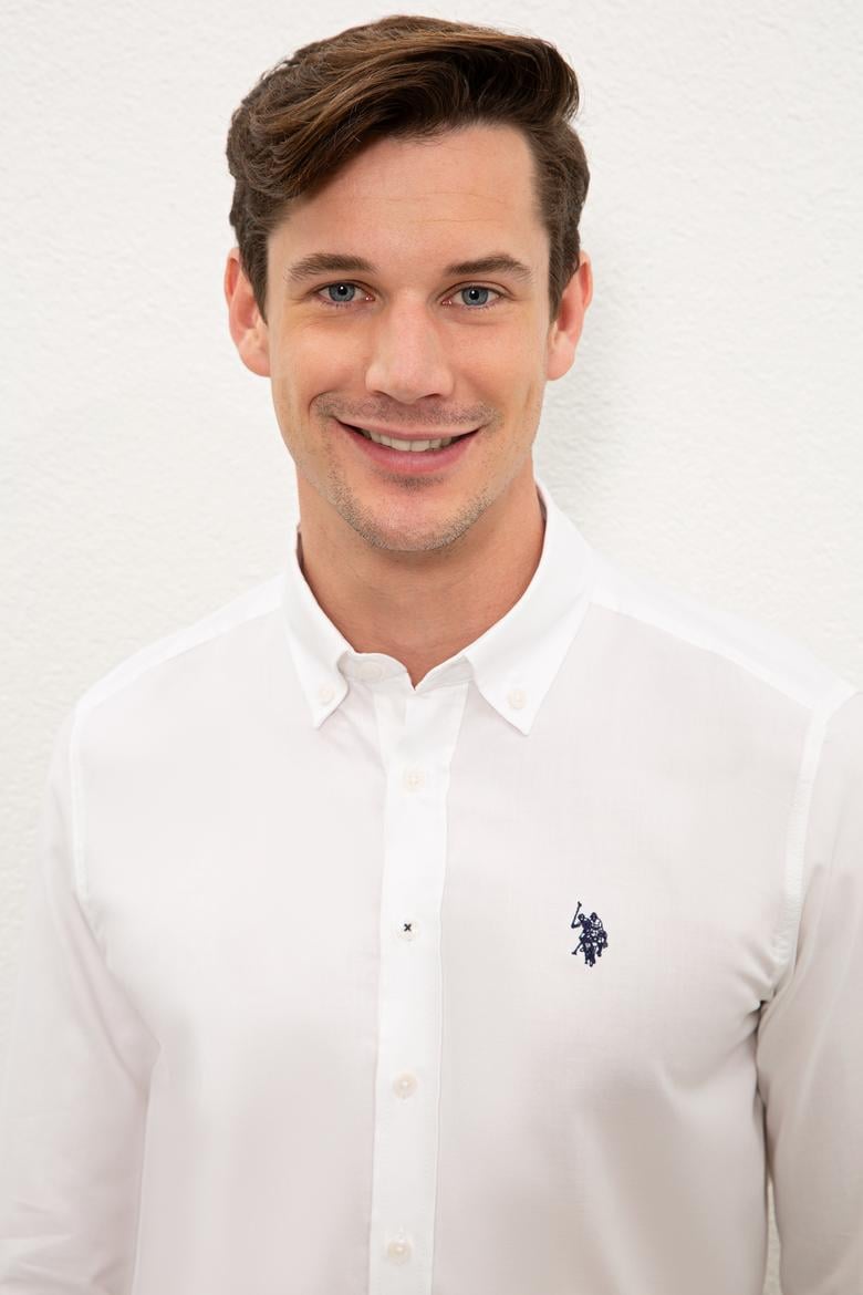 Erkek Beyaz Gömlek Uzunkol Basic - 50234985010