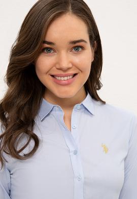 Kadın Açık Mavi Uzun Kollu Basic Gömlek - 50235207018