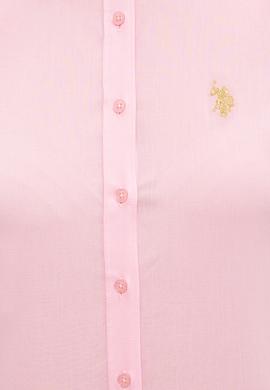 Kadın Pembe Uzun Kollu Basic Gömlek - 50235207012