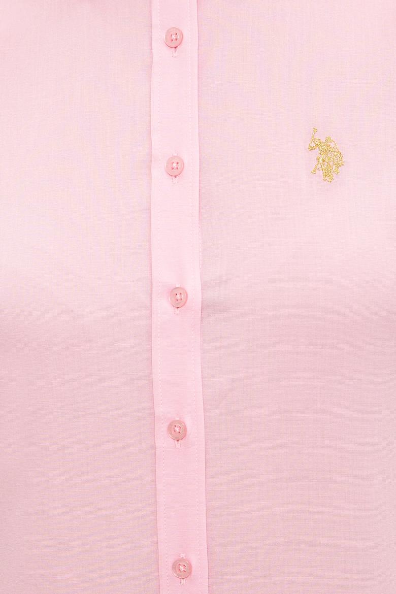 Kadın Pembe Uzun Kollu Basic Gömlek - 50235207012