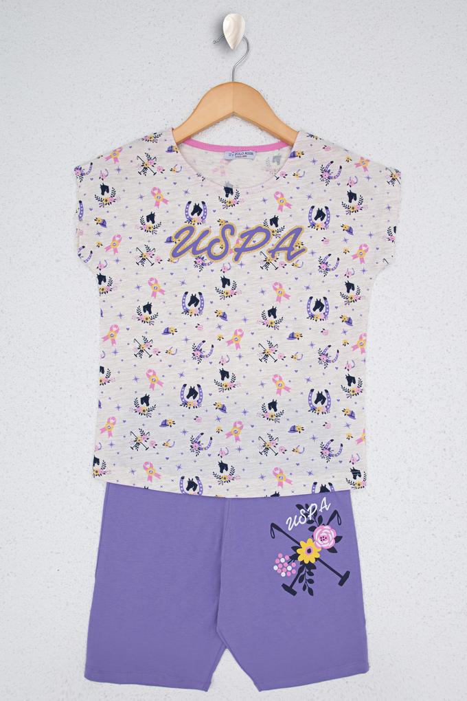 Kız Çocuk Krem Melanj Pijama