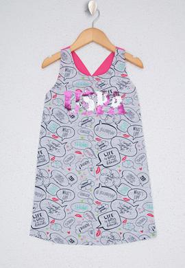 Kız Çocuk Gri Gecelik - 50241920001