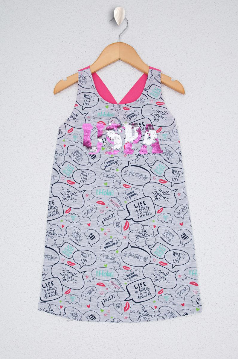 Kız Çocuk Gri Gecelik