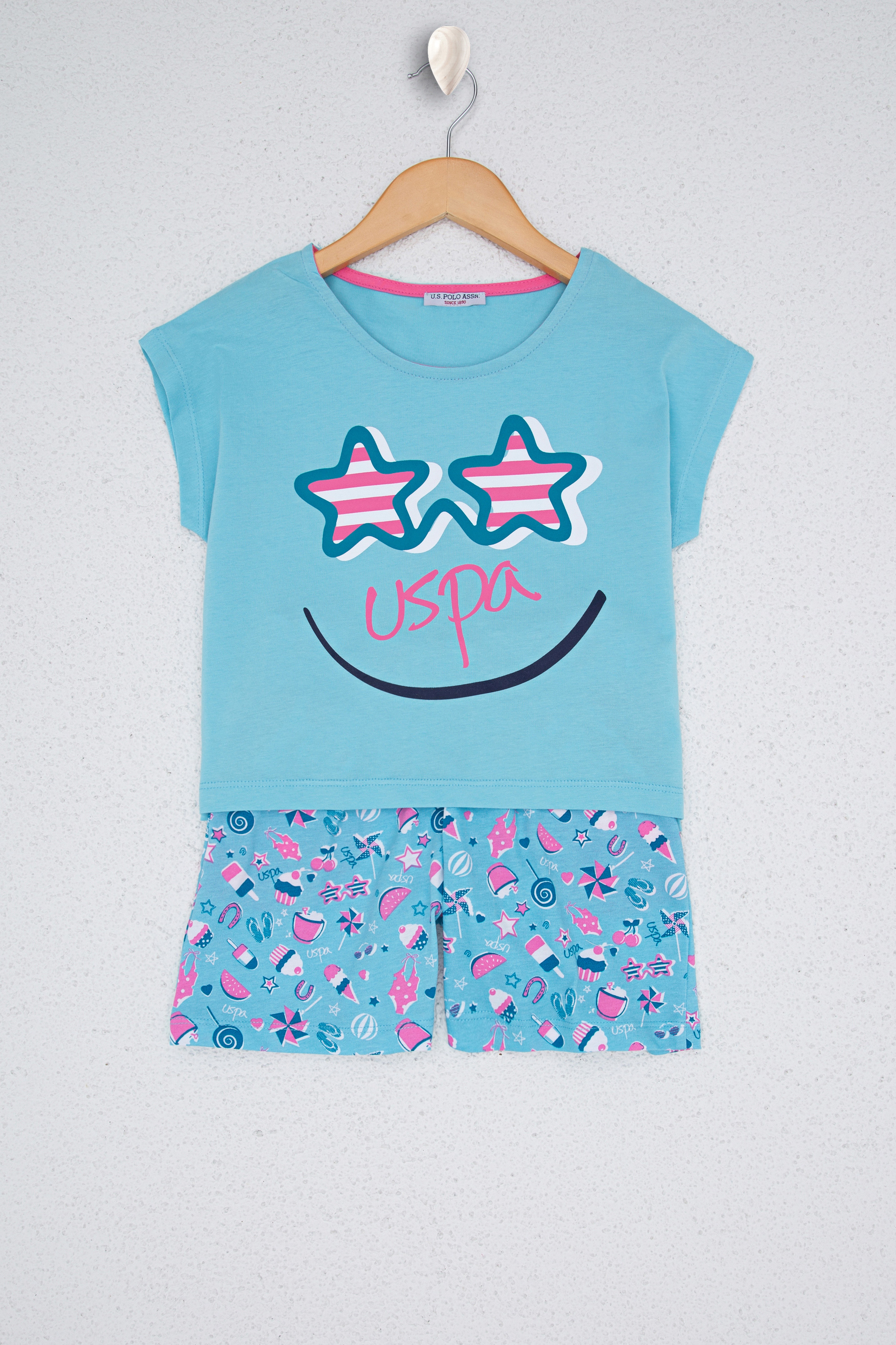 Kız Çocuk Mavi Pijama Takım - Image 1