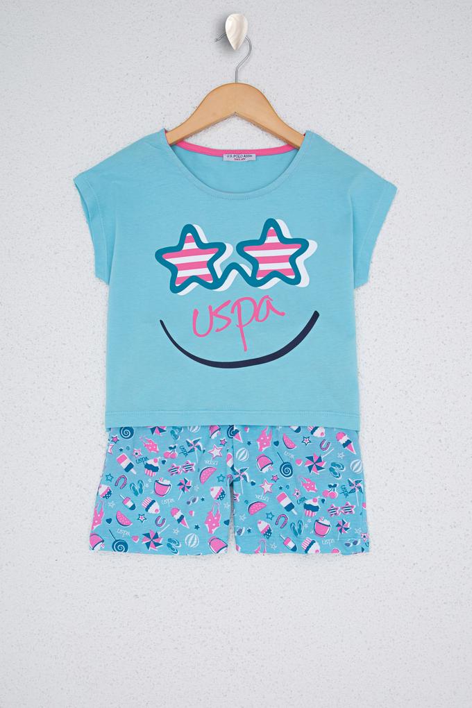 Kız Çocuk Mavi Pijama Takım