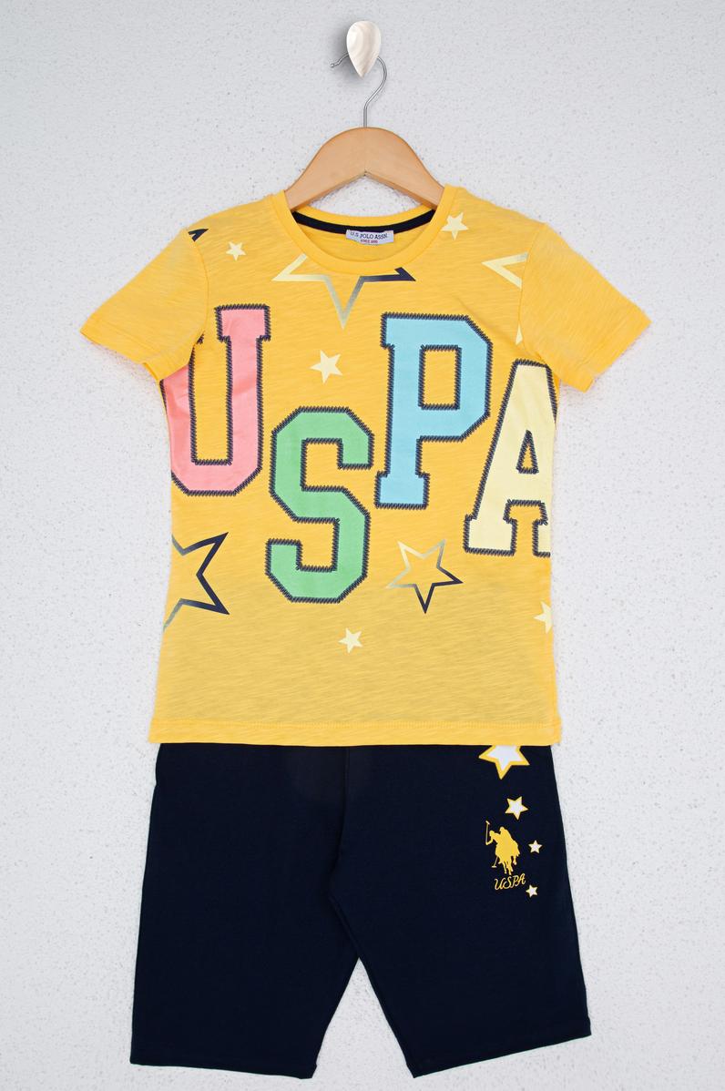 Kız Çocuk Sarı Pijama Takımı