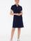 Kadın Lacivert Polo Yaka Örme Elbise