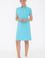 Kadın Turkuaz Polo Yaka Örme Elbise