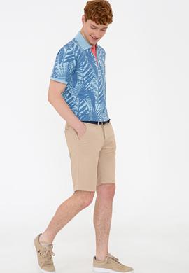 Erkek İndigo Polo Yaka Tişört - 50231980010