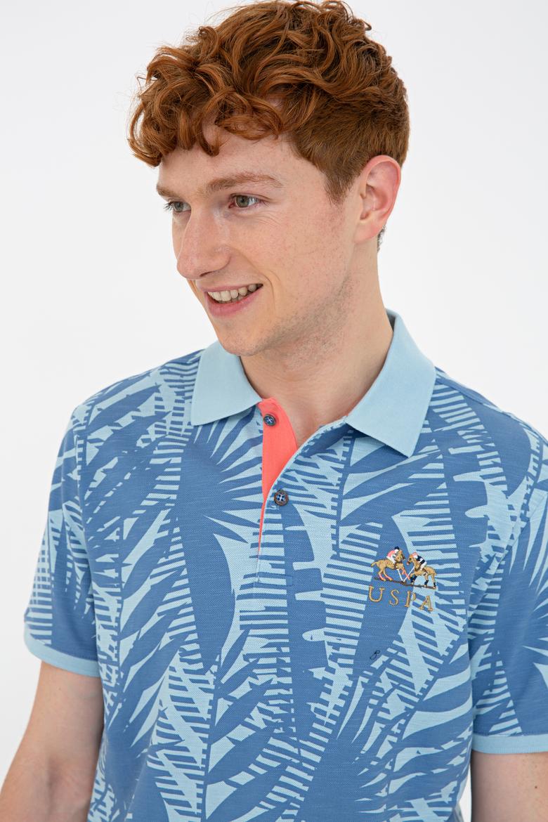 Erkek İndigo Polo Yaka Tişört - 50231980010