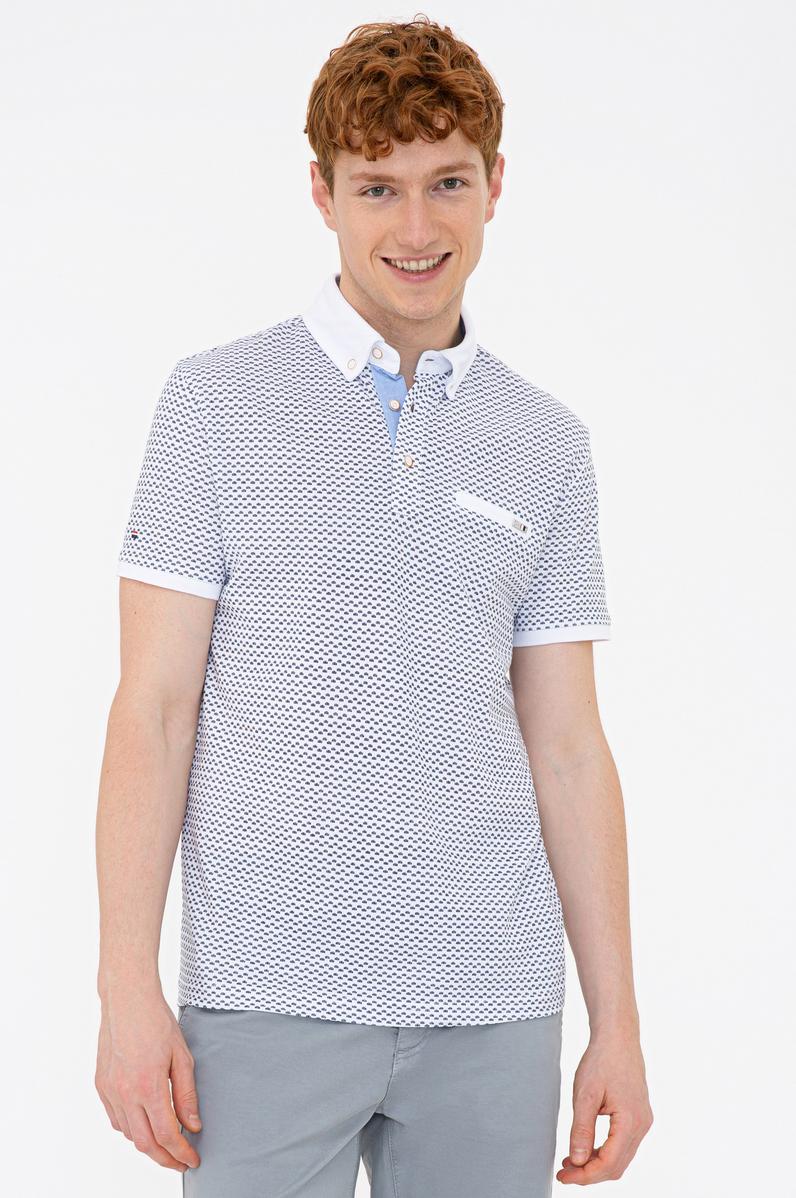 Erkek Beyaz Polo Yaka T-Shirt