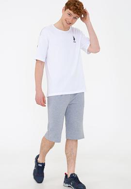 Erkek Gri Melanj Örme Şort - 50232280012