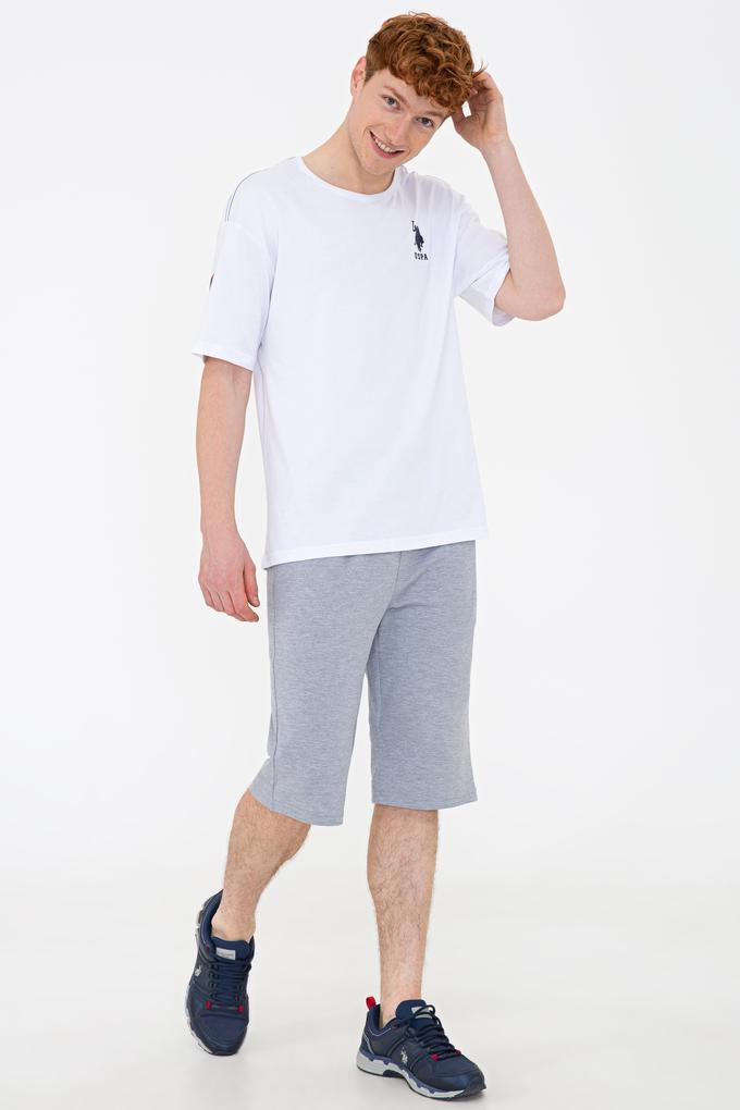 Erkek Gri Melanj Örme Şort