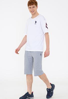 Erkek Gri Melanj Örme Şort - 50232280012