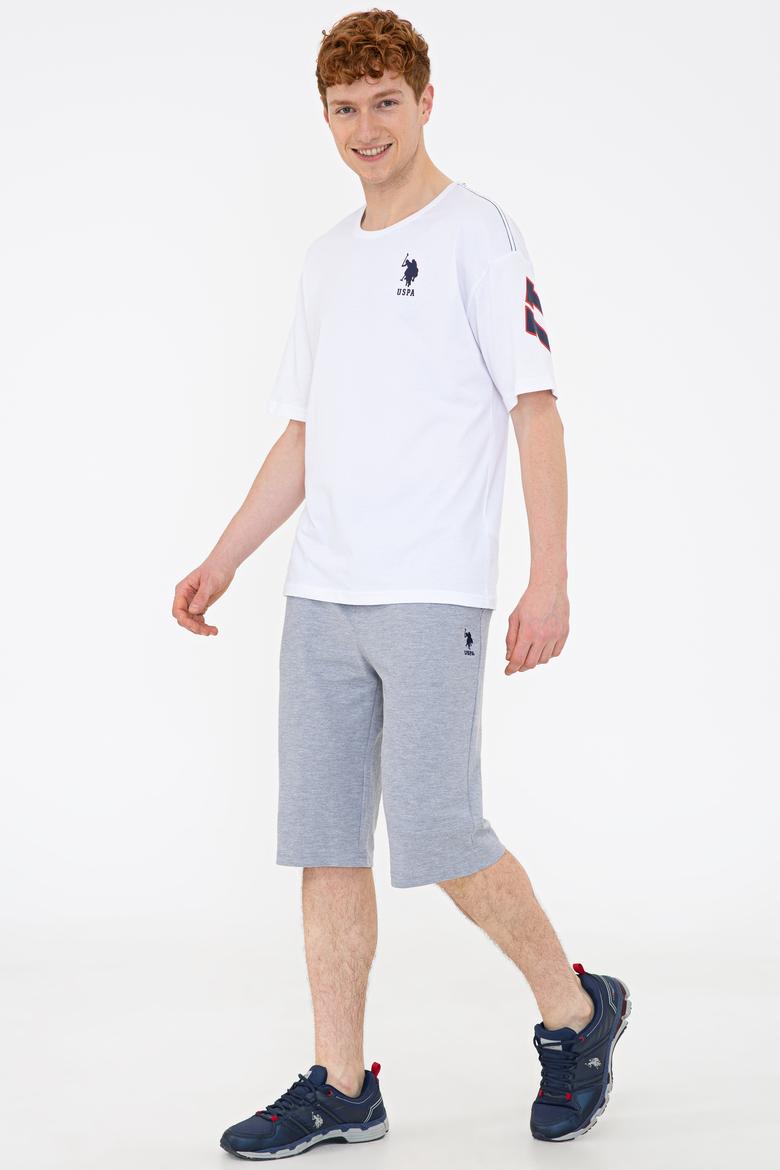 Erkek Gri Melanj Örme Şort - 50232280012