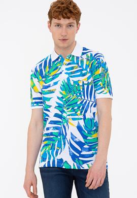 Erkek İndigo Polo Yaka Tişört - 50231974018