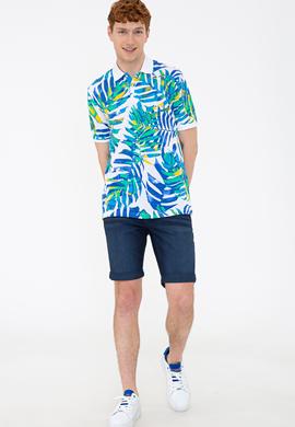 Erkek İndigo Polo Yaka Tişört - 50231974018