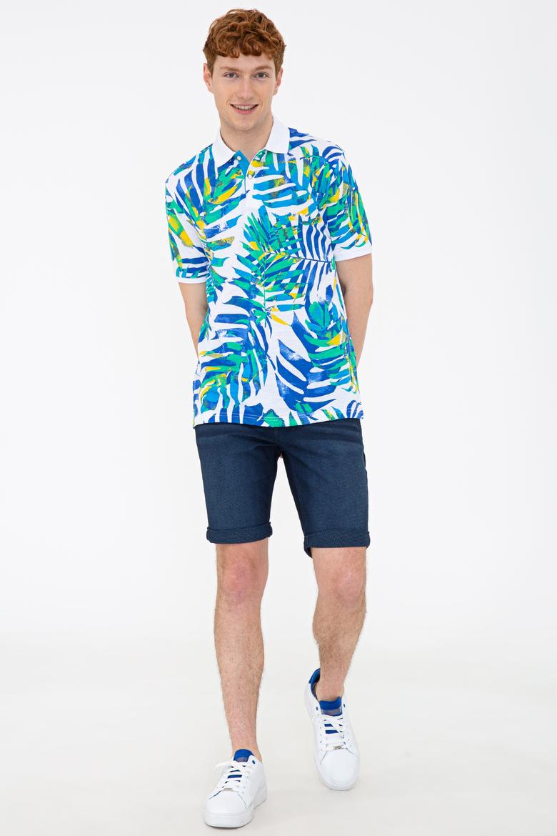 Erkek İndigo Polo Yaka Tişört - 50231974018