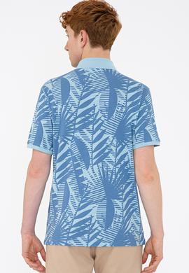 Erkek İndigo Polo Yaka Tişört - 50231980010