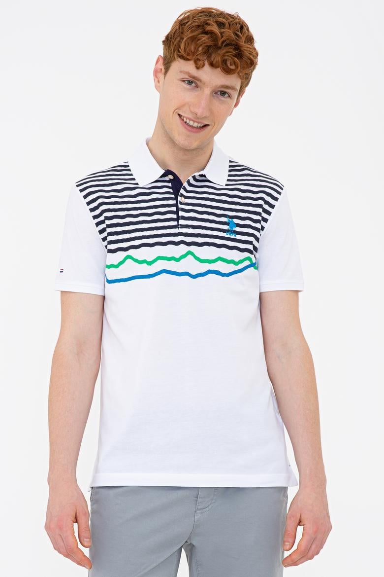 Erkek Beyaz Polo Yaka T-Shirt