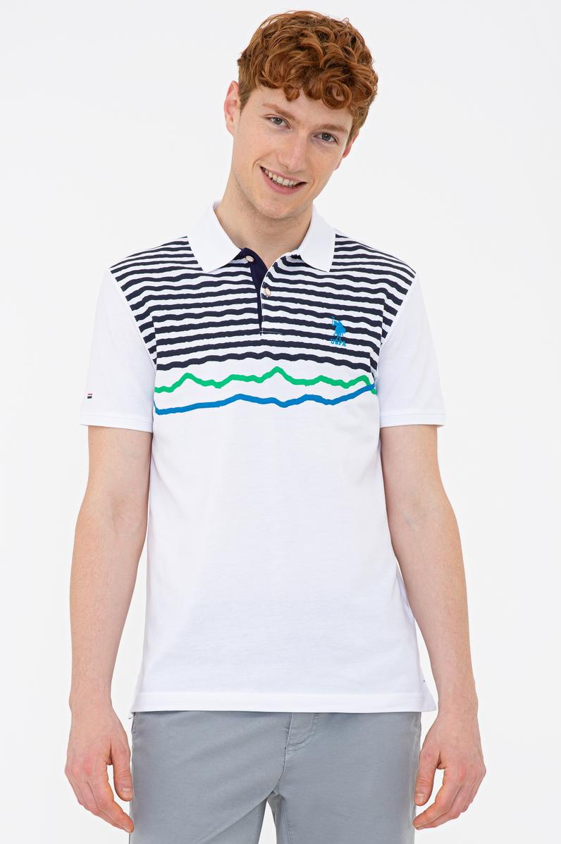 Erkek Beyaz Polo Yaka T-Shirt