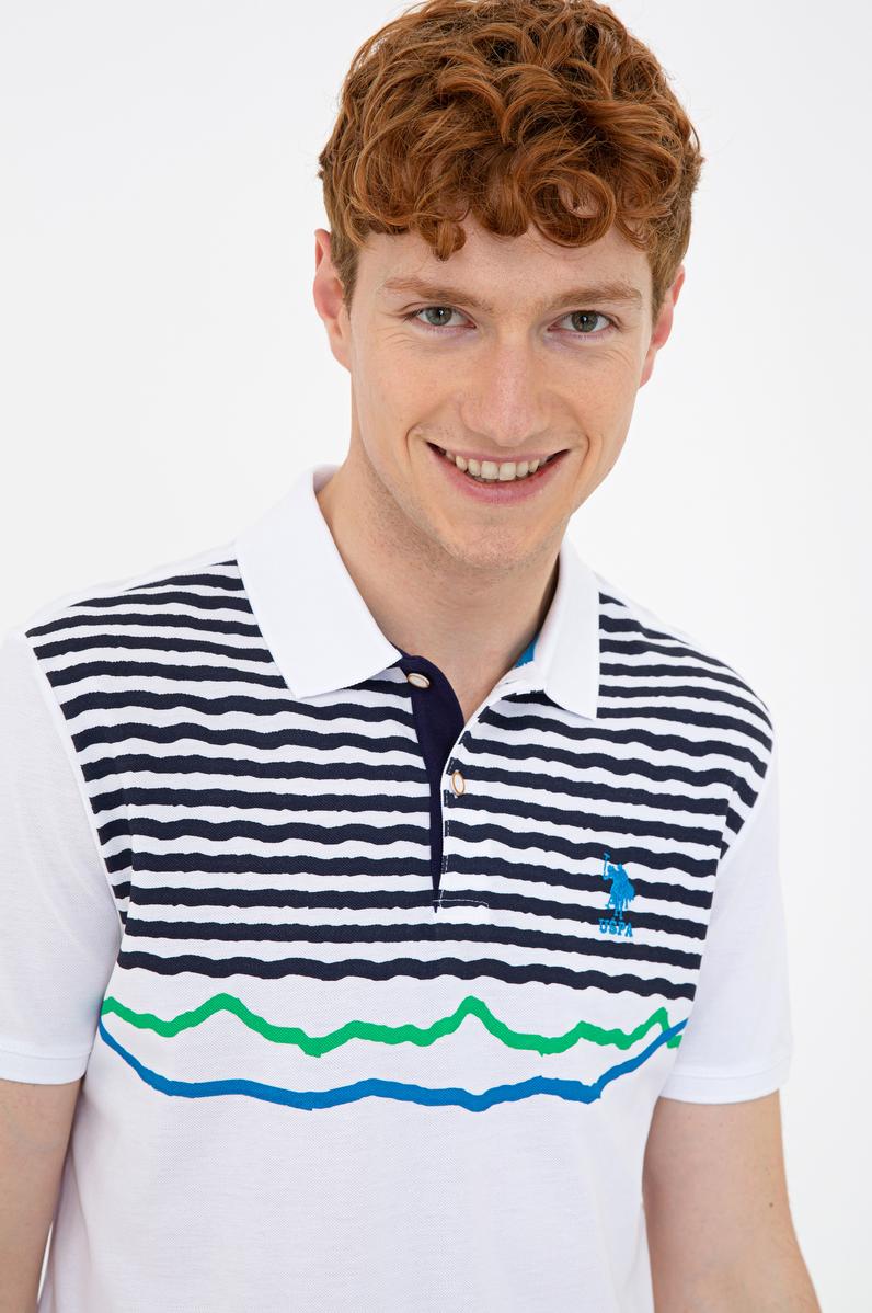 Erkek Beyaz Polo Yaka T-Shirt