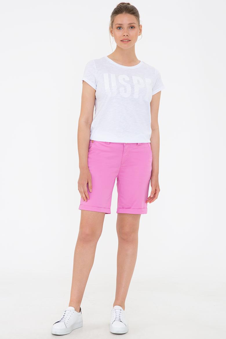 Kadın Lila Dokuma Şort
