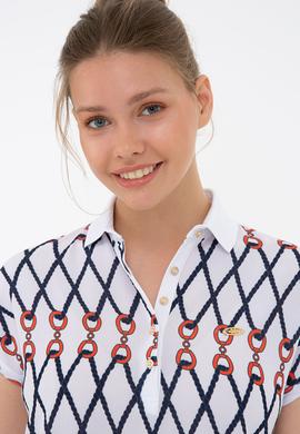 Kadın Beyaz Polo Yaka T-Shirt - 50234656004