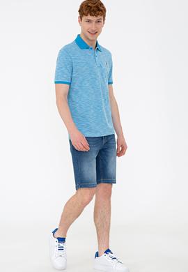 Erkek Kobalt Polo Yaka Tişört - 50235394041