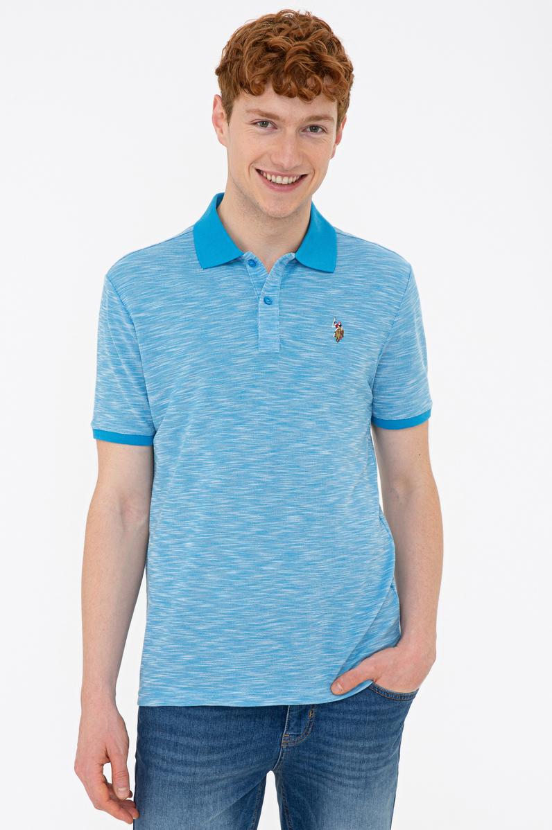 Erkek Kobalt Polo Yaka Tişört