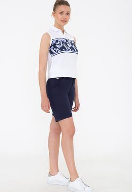 Kadın Lacivert Dokuma Şort - 50232728043