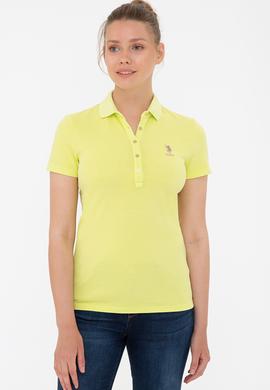 Kadın Fıstık Yeşili Polo Yaka Tişört - 50234637053