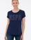 Kadın Lacivert Bisiklet Yaka Tişört