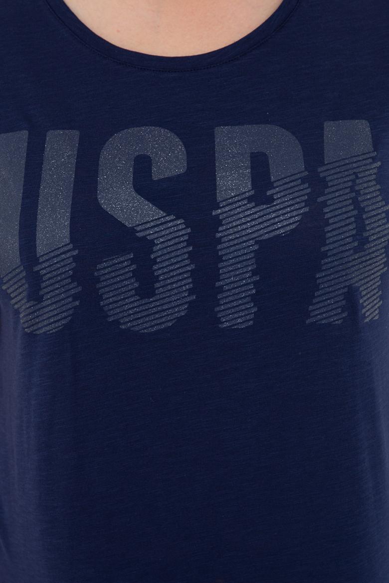 Kadın Lacivert Bisiklet Yaka Tişört - 50234712008