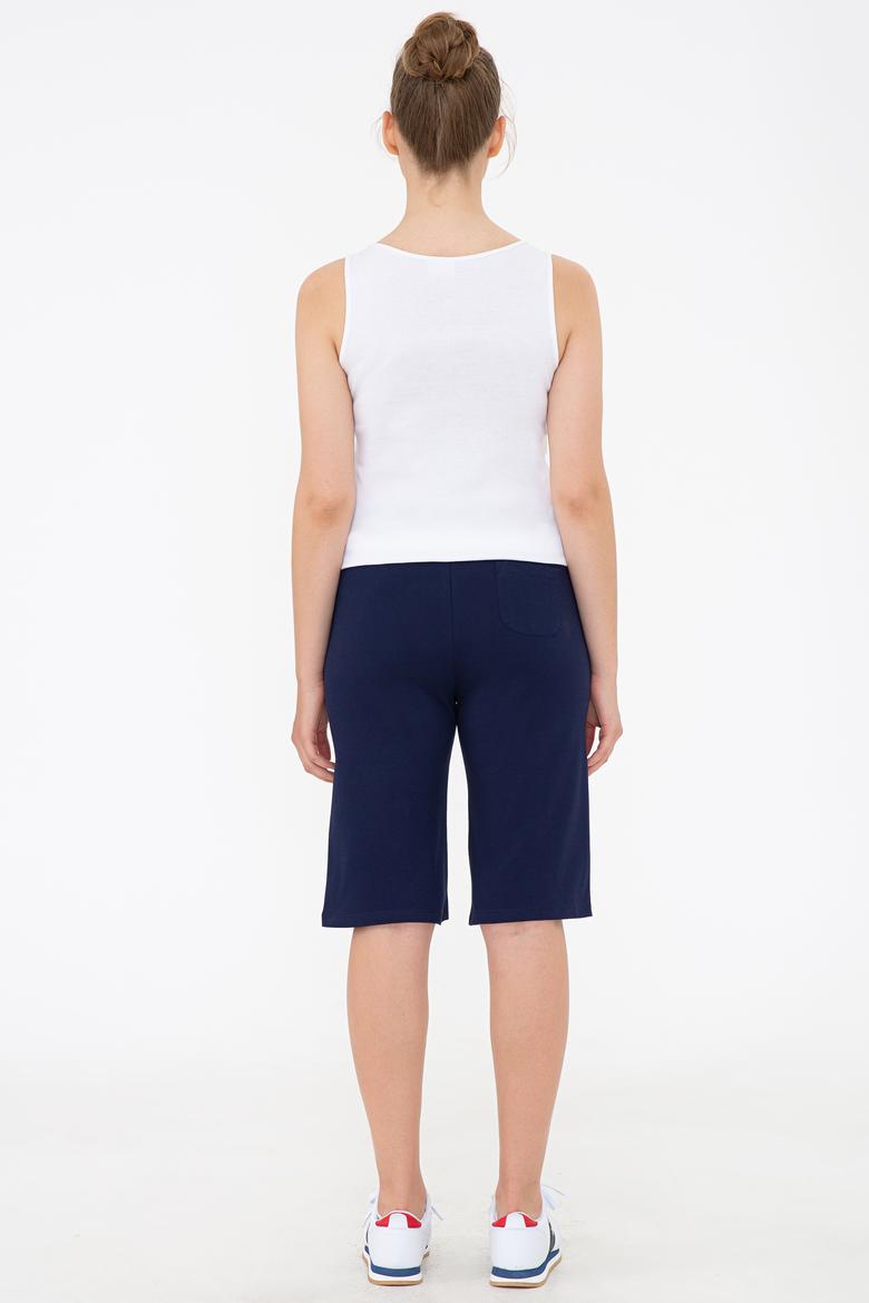 Kadın Lacivert Örme Şort - 50235812004