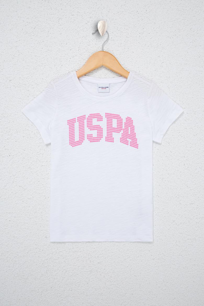 Çocuk Beyaz Bisiklet Yaka Tişört