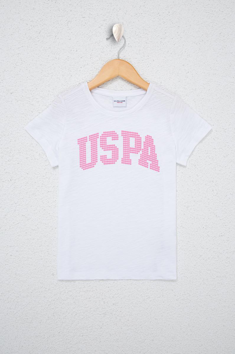 Çocuk Beyaz Bisiklet Yaka Tişört