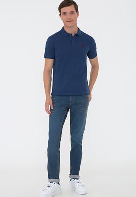 Erkek Açık Lacivert Polo Yaka T-Shirt Basic - 50218140022
