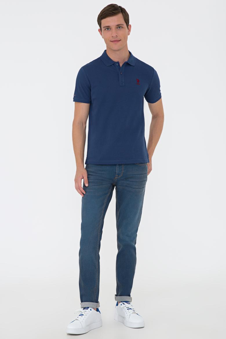 Erkek Açık Lacivert Polo Yaka T-Shirt Basic - 50218140022