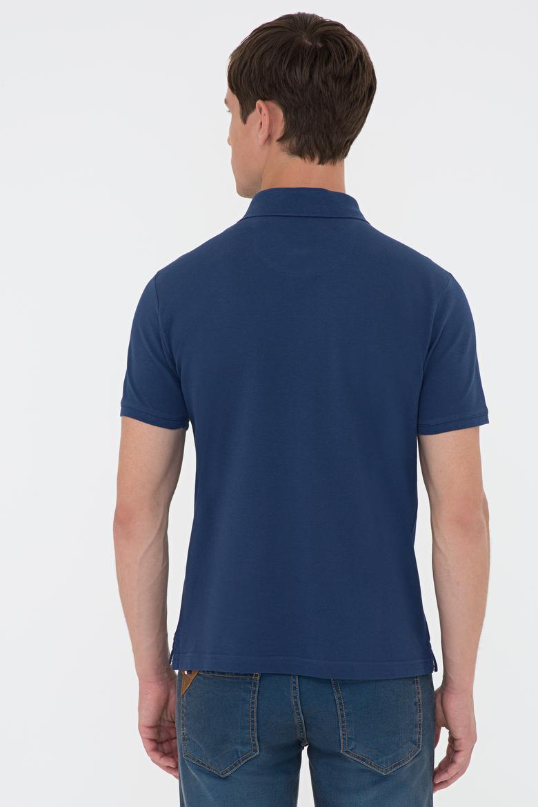 Erkek Açık Lacivert Polo Yaka T-Shirt Basic - 50218140022